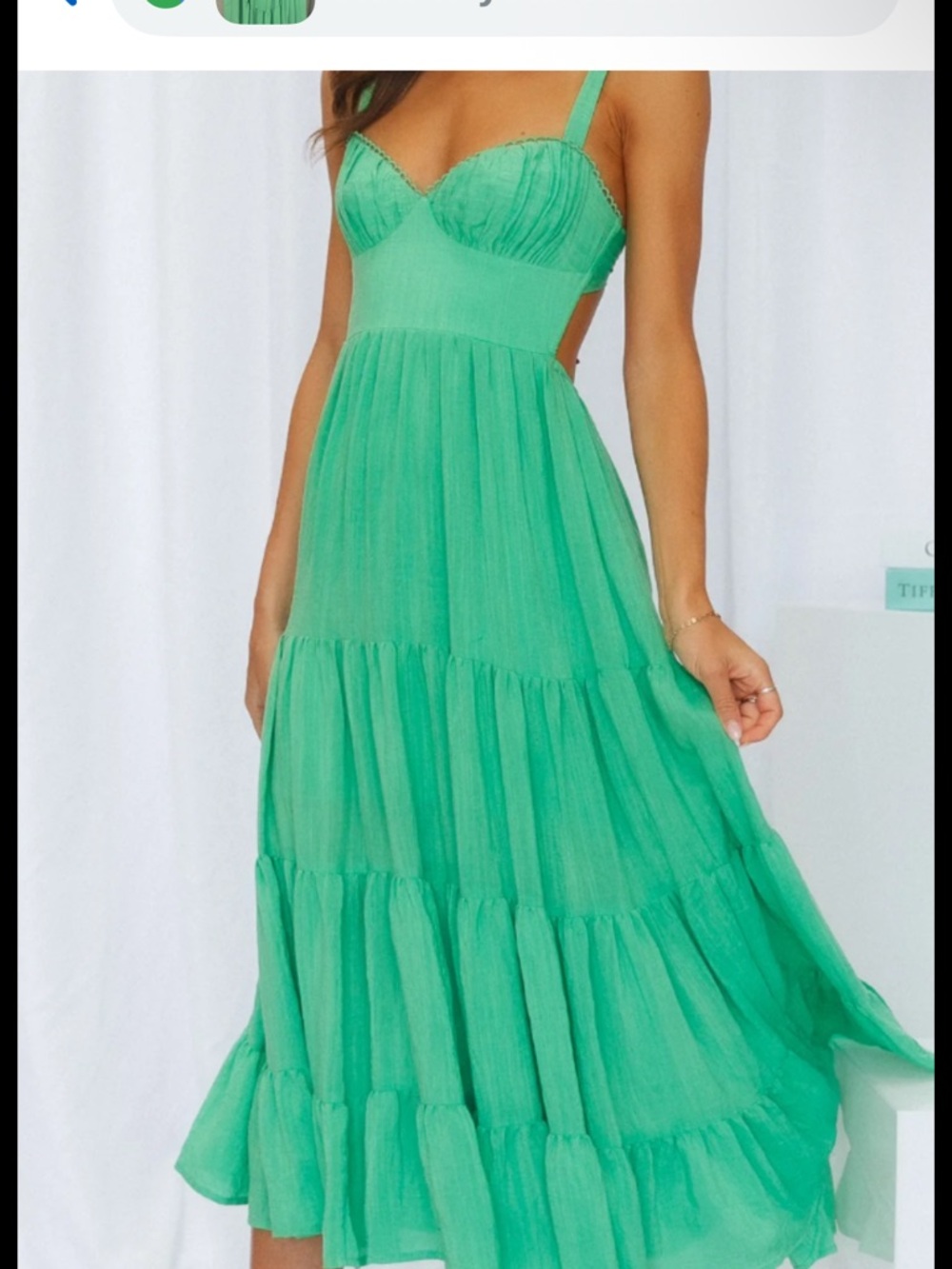 Hello Molly Green Summer Midi Dress